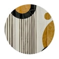 thumbnail image 4 of Orinice Bold Shapes Round Table Cover Stain Resistant Washable Indoor Outdoor Tablecloth Kitchen Dining Wedding Parties 100% Polyester Fiber 31-35, 4 of 8