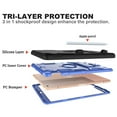 thumbnail image 3 of Dteck Case For Apple iPad 8th Generation 10.2-inch 2020,iPad 7th Gen 10.2" 2019 Shockproof 3 in 1 Design Rugged Hybrid Armor Rubber Hard Case Kickstand Protective Cover,Black+Blue, 3 of 6