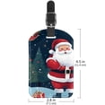thumbnail image 6 of Square 2Pack PU Leather Santa Claus Cruise Luggage Tag with Privacy Cover and Name ID Tag for Travel Handbags Backpacks Luggage Tags, 6 of 6