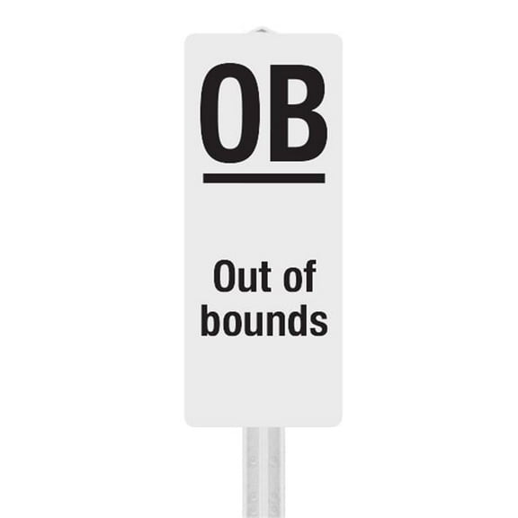 EverMark SSKT29-05 Out of Bounds Sign with White Stake Kit