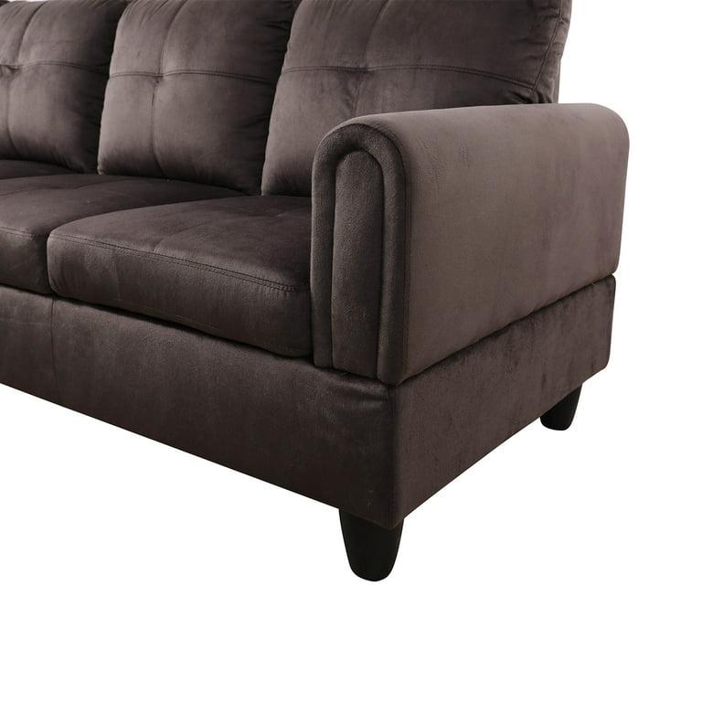 Small 2 seater brown leather sofa deals