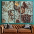 thumbnail image 5 of Brass Pocket Compass Wall Decor, Vintage Art Canvas Poster, Vintage Canvas Art, Compass Art Canvas, Antique World Wall Decor, Canvas Wall Decor - Natural Framed, 5 of 9