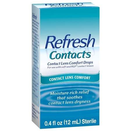 Contacts Actualiser lentilles de contact Confort humidité gouttes pour les yeux secs 0,4 fl oz (paquet de 12)