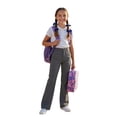 thumbnail image 5 of Bigetiay Girls Uniform Pants Elastic Waist Pull On Dress Pants Stretchy Flared Leg Chino Grey Pants For Girls Uniform Girls Outfits Size 13-14 Years, 5 of 7