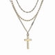 thumbnail image 2 of Cross Necklace Alloy Layered Rope Chain Cross Pendant, 2 of 2