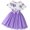Purple, variant on Landzoo One Toddler Girls' Floral Print Bow Dress | Summer Spliced Mesh Princess Dress Beautiful Casual Cozy Girl's Dress 1-2 Years