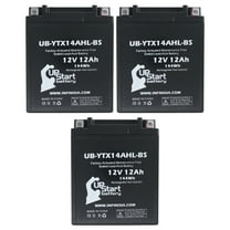3-Pack UB-YTX14AHL-BS Battery Replacement for 1976 Honda CB750F Super Sport 750 CC Motorcycle - Factory Activated, Maintenance Free, Motorcycle Battery - 12V, 12AH, UpStart Battery Brand