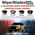 thumbnail image 2 of 2024 Toyota Land Cruiser Beam Wiper Blades Wipers w/2yr Warranty (Set of 2) (WiperBladesUSA), 2 of 5