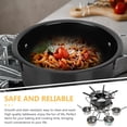 thumbnail image 4 of OUNONA 1 Set of Melting Fondue Set in Black for Cheese Fondue at Home Cooking Events, 4 of 8