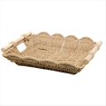 thumbnail image 1 of Bandeja Rectangular con Borde Ondulado, Bandeja Decorativa para Mesa de Centro, Cesta de Almacenamiento de Escritorio, Cesta Tejida, 1 of 6