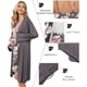 thumbnail image 5 of Ekouaer Womens Maternity Nursing Gown and Robe Set Labor Delivery Nuring Nightgowns for Hospital Breastfeeding Robes, 5 of 5