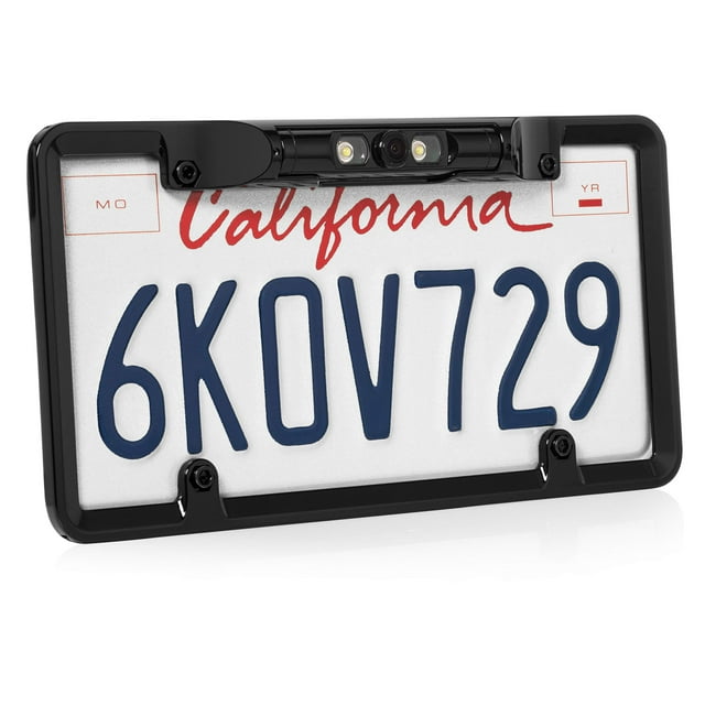 BOYO VISION VTL200CL - Full-Frame License Plate Backup Camera with Parking Lines and LED Lights (Chrome)