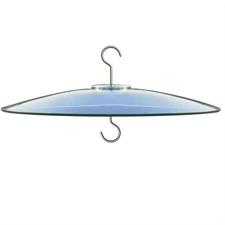 Glass Squirrel Baffle for Bird Feeders Pole - Shepherd Hooks/Post Hanging Clear 13Inch Large Weather