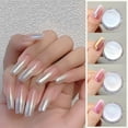 thumbnail image 5 of 8 Colors Iridescent Pearl Chrome Nail Powder, Aurora Pearl Nails Chrome White Pearl Chrome Powder for Nails Metallic Manicure Pigment, 5 of 7