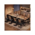 thumbnail image 2 of Bingirl Home Dining Table Set For 4 Wood Kitchen Table With 4 Upholstered Chairs Kitchen Table Chairs Set Of 4 W/Collision Angle For Small Space Dining Room Apartment, 2 of 6