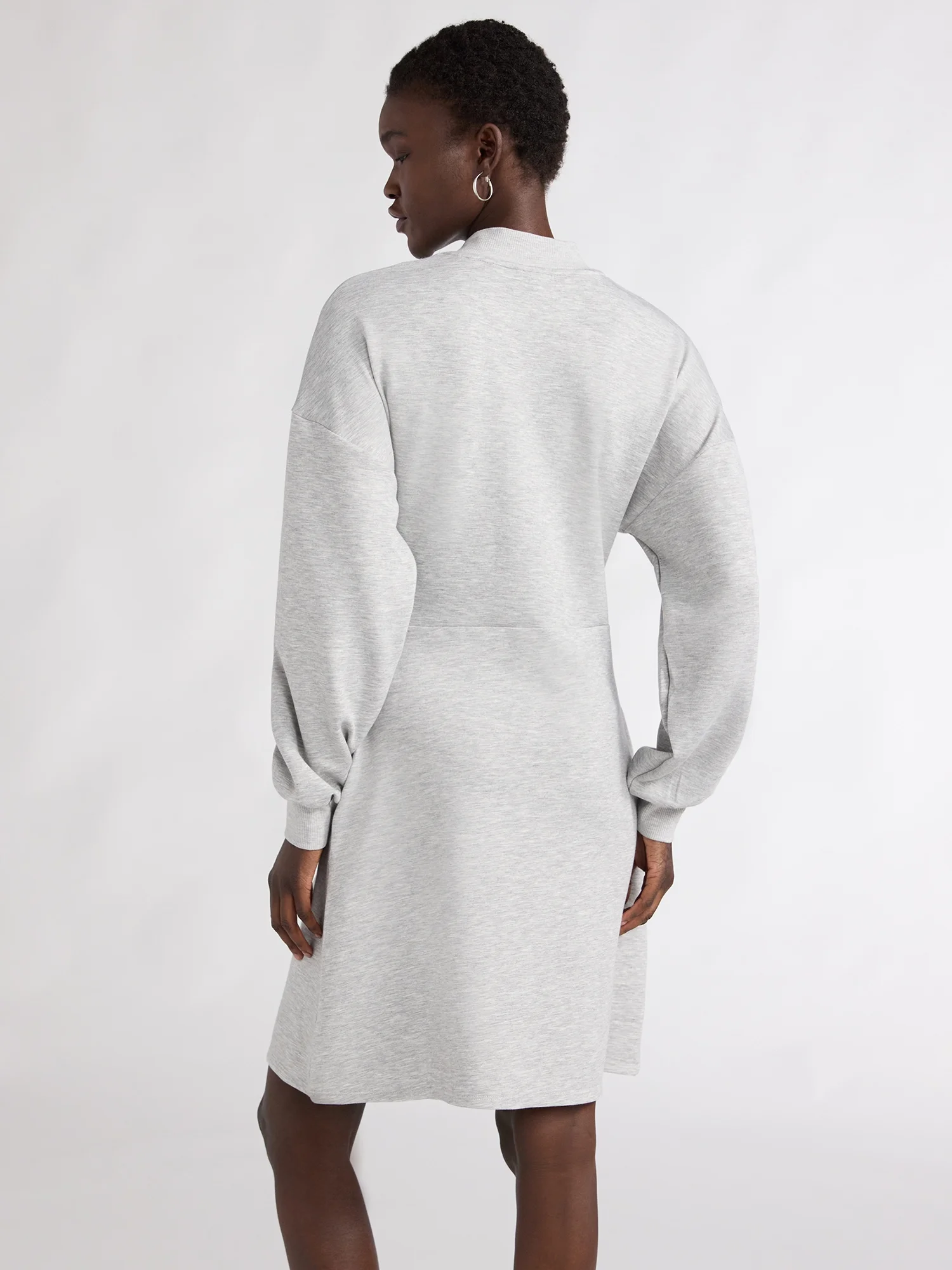 Scoop Women’s Scubaknit Zip Front Mini Dress, Sizes XS-XXL