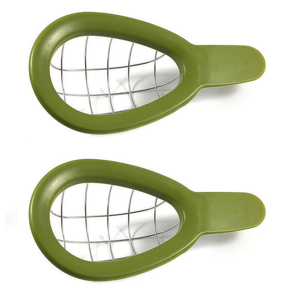 Quick Avocado Slicing and Pitting Tool Stylish Green Handle for Effortless Cutting