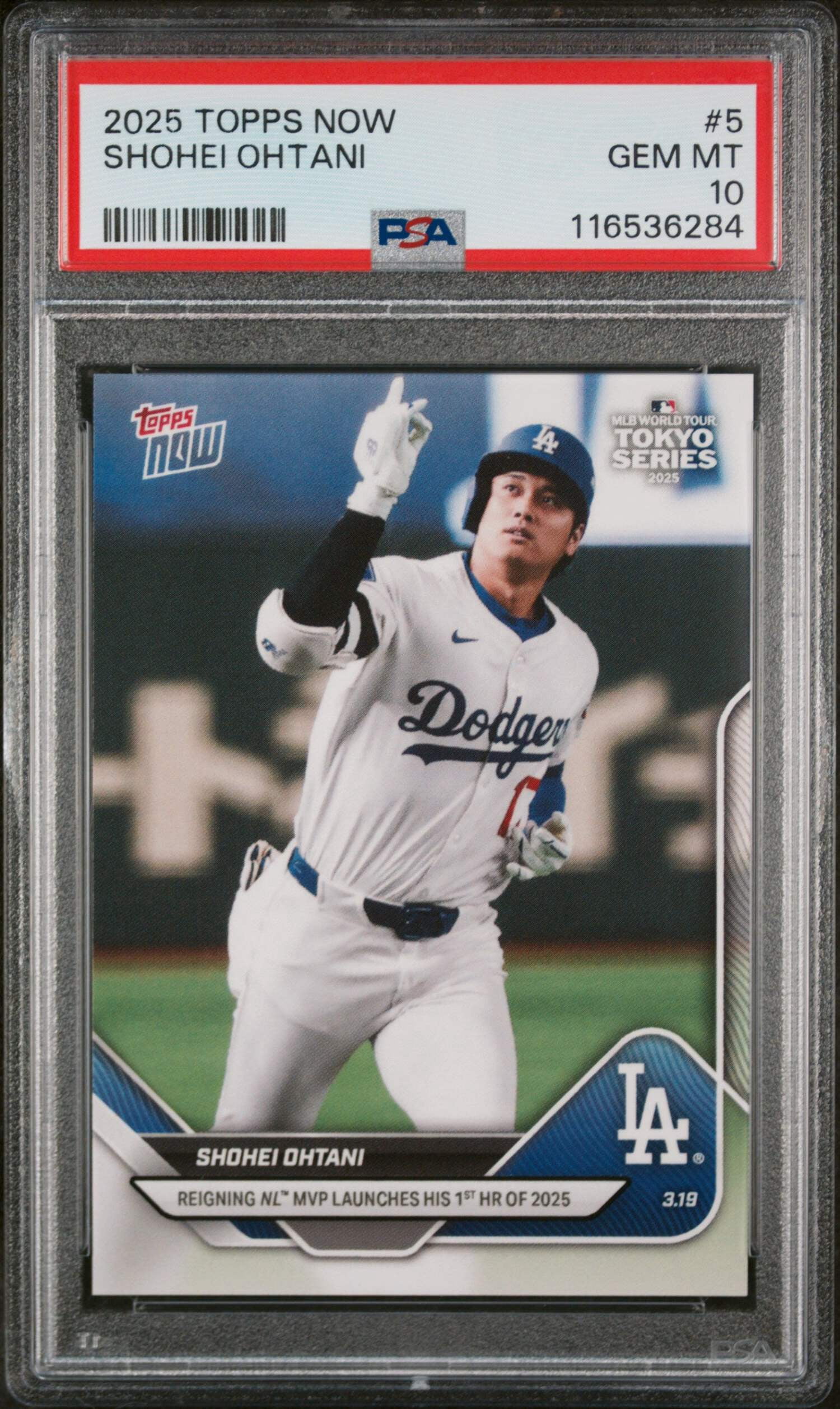 0 Topps Shohei #307 Baseball Reigning PSA10 2025 TOPPS NOW SHOHEI 