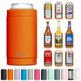 thumbnail image 1 of DUALIE Enfriador de latas 3 en 1 con aislamiento – Tamaño universal para latas de 12 onzas, latas delgadas y botellas, color naranja, 1 of 6