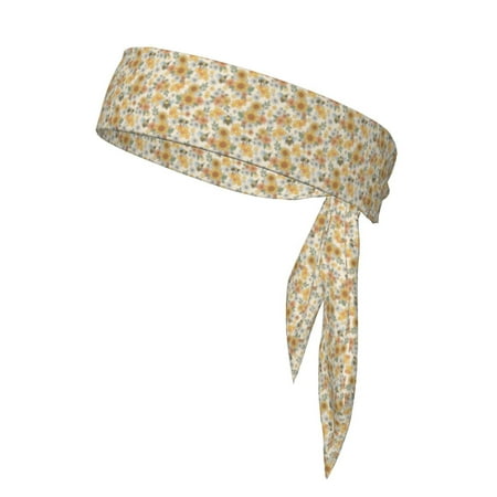 Sigee Hippie Bee Honeycomb Print Sports Head Tie-Unisex Moisture-Wicking Headband for Running Tennis and Gym Training - Versatile Athletic Sweatband