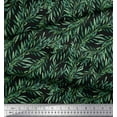 thumbnail image 2 of Soimoi Black Cotton Duck Fabric Laurel Leaves Print Fabric by Yard 42 Inch Wide, 2 of 3