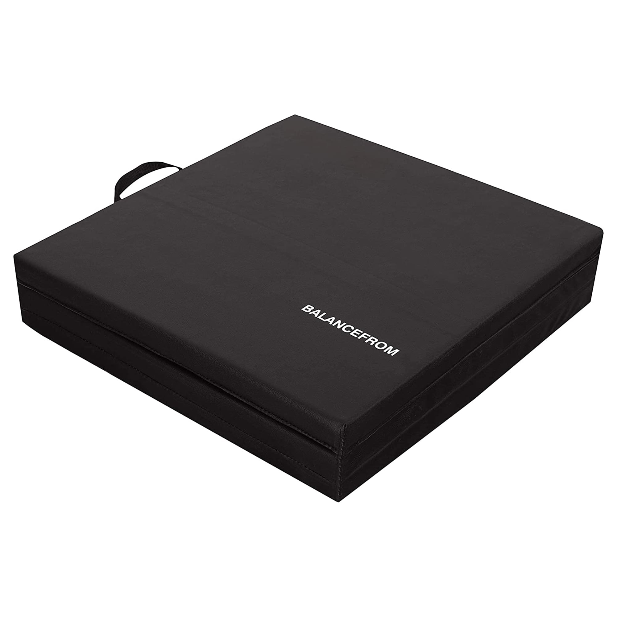 BalanceFrom 6ft x 2ft x 1.5in 3-Panel All-Purpose Folding Gymnastics Mat, Black