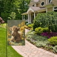 thumbnail image 3 of 28x40 inch Double-Sided Garden Flags Banners Vibrant Outdoor Decor for House Patio Outdoor Cow Lying in Sunflowers, 3 of 6
