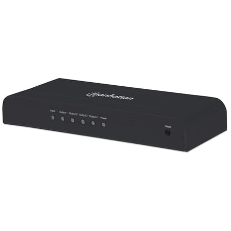 UPC: 0766623207515 | Manhattan 4K 4-Port HDMI Splitter  4K@30Hz  AC Powered  Black