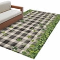 thumbnail image 2 of 3'x5' Area Rugs, St. Patrick's Day Indoor Outdoor Area Rug for Living Room Bedroom, Spring Shamrock Vintage Black White Plaid Washable Bathroom Rugs Kitchen Floor Carpet Mats Home Decor Aesthetic, 2 of 8
