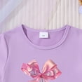 thumbnail image 6 of HAOTAGS Girls Summer Tee Dress,Soft Lightweight Playwear Elastic-Waist Casual Skirt Round - Neck Short - Sleeve Toddler-Kid 2-Piece Outfit Purple 2-3 T, 6 of 6