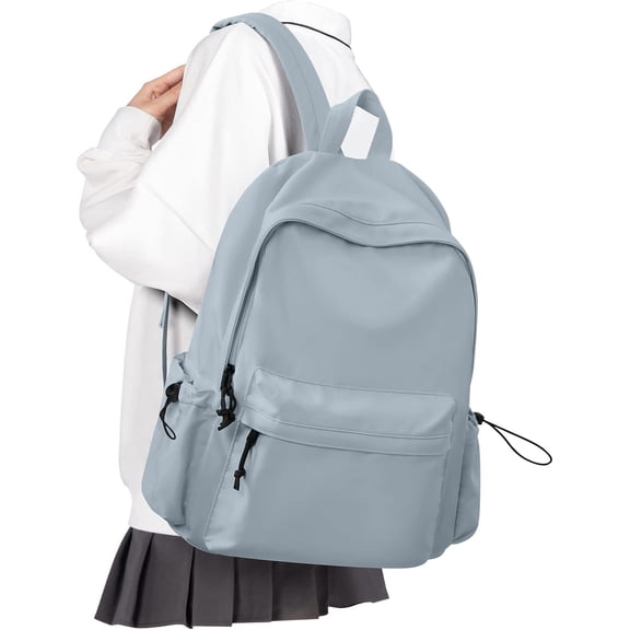 Waterproof Backpack for Women, Lightweight School Bookbag & Casual Travel Daypack for College and Travel, Blue