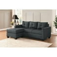 thumbnail image 2 of Pemberly Row Upholstered Reversible Sofa Chaise in Dark Gray, 2 of 7
