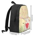 thumbnail image 3 of XMXY Backpack Laptop Bag for Women, Lightweight Backpack for Travel School Bookbag Casual Work Rabbit Heart Backpack Black, 3 of 8