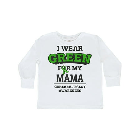 

Inktastic I Wear Green For My Mama For Cerebral Palsy Gift Toddler Boy or Toddler Girl Long Sleeve T-Shirt