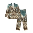 thumbnail image 1 of Fotbe Roman Chariot Horse Race Pijama de Hombre con Estampado de Manga Larga, Conjunto de 2 Piezas, Ropa de Dormir Suave y Cómoda con Bolsillos-XX-Large, 1 of 7