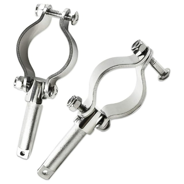 Marine City Clamp-On Rowlock Oarlocks – 316 Stainless Steel, 1-5/8" Tube, 1/2" Shaft Diameter, Corrosion-Resistant, Rotating Mount with Secure Release, for Kayaks, Boats & Yachts (Pack of 2)