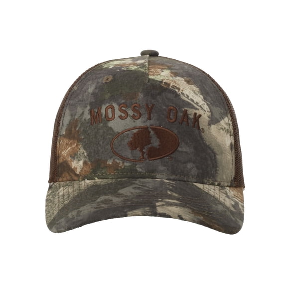 Mossy Oak® Terra Gila Camo Trucker Hat – Mid Profile Mesh Back Snapback, One Size
