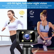 4K Body Camera with 180° Rotating Lens, 4K WiFi Action Camera Mini Video & Audio Pocket Camera, Wearable Camera for Outdoor Sport, Bike, Travel, Work