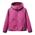 thumbnail image 6 of CFLVAEK Plus Size Rain Jacket for Women Lightweight Waterproof Hooded Windbreaker Spring Fall Hiking Outdoor Raincoat with Hood Hot Pink XXL, 6 of 9