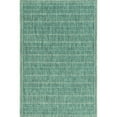 thumbnail image 5 of 8' Round Teal Geometric Pattern Indoor Outdoor Area Rug, 5 of 5