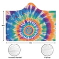 thumbnail image 3 of Wearable Blanket,Rainbow Tie Dye Mandala Pattern Hooded Wearable Flannel Blanket for Adults & Teens,Winter Poncho Shawl Wrap Cape Cozy Anti-Pill,60"x80", 3 of 5