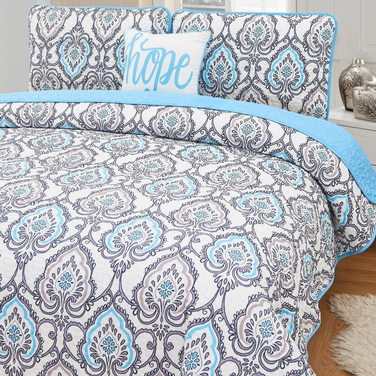 4Piece Set Printed Pattern Quilt Set