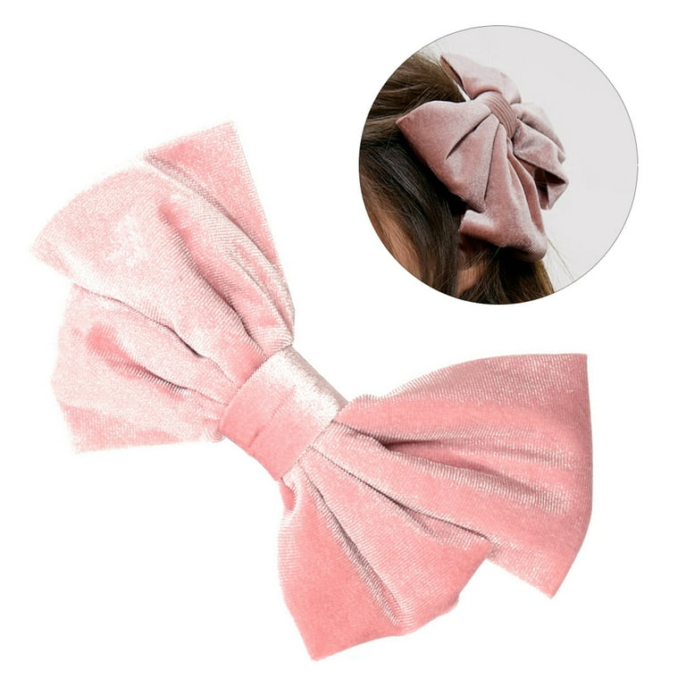 Eease 1pc Corduroy Hair Clip Bowknot Headdress Fashion Hairpins Chic Side Clips Party Headdress for Girls Pink, Adult Unisex