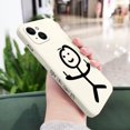 thumbnail image 1 of Line Man Phone Case For iPhone 16 15 14 13 12 11 Pro Max Mini X XR XS Plus Cover White 1 iPhone 13 mini, 1 of 6