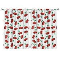 Nursery Curtains Boys Girls Kids Fruit Cherry Print Pattern Window Drapes for Living Bedroom Playroom Room Decor Rod Pocket 42x63Inch 2 Panels