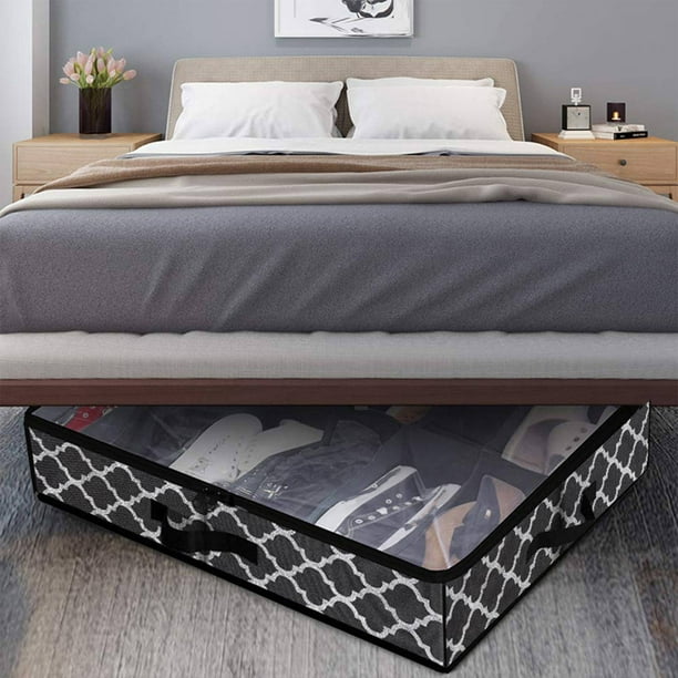 Organizador de almacenamiento de ropa, almacenamiento de armario, bolsa de almacenamiento de zapatos debajo de la cama, caja de almacenamiento con cajón debajo de la cama, material no tejido, ahorro d