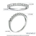 thumbnail image 4 of Vir Jewels 3/4 CTTW Diamond Wedding Band 14K White Gold 10 Stones Prong Set Round Size 6 Female Adult, 4 of 6