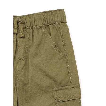 Wonder Nation Baby and Toddler Boys Cotton Cargo Jogger Pants, Sizes 12M-5T