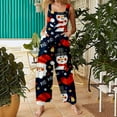 thumbnail image 2 of Women Christmas Outfit Stylish Women's Casual Christmas Print Jumpsuit Featuring Convenient Side Pockets For Everyday Comfort And Festive Seasonal Wear Black S, 2 of 6