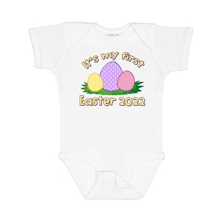 

Inktastic It s My 1st Easter 2022 Pastel Colored Eggs Gift Baby Boy or Baby Girl Bodysuit